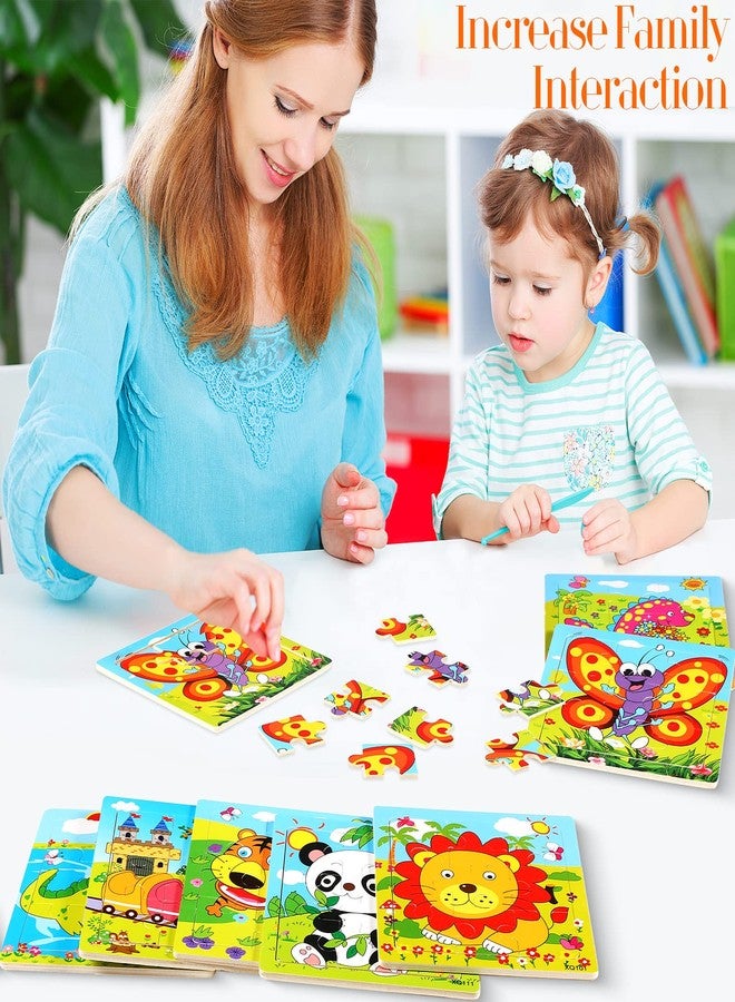 Yunsailing 40 Pack Wooden Puzzles for Kids Ages 3-5, Animals Jigsaw Puzzles for Toddlers Age 2-8, Preschool Educational and Learning Toys Gifts for Kids Children Birthday Party - Image 4